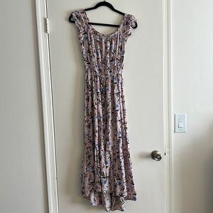 American Eagle Long Floral Boho Summer Dress Sleeve-less or off the shoulder